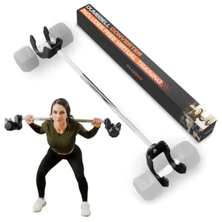 Converter for handlebars and barbells: turns the handlebar into a set of barbells, less than 90 cm long and easy to store, compatible with all handlebars.