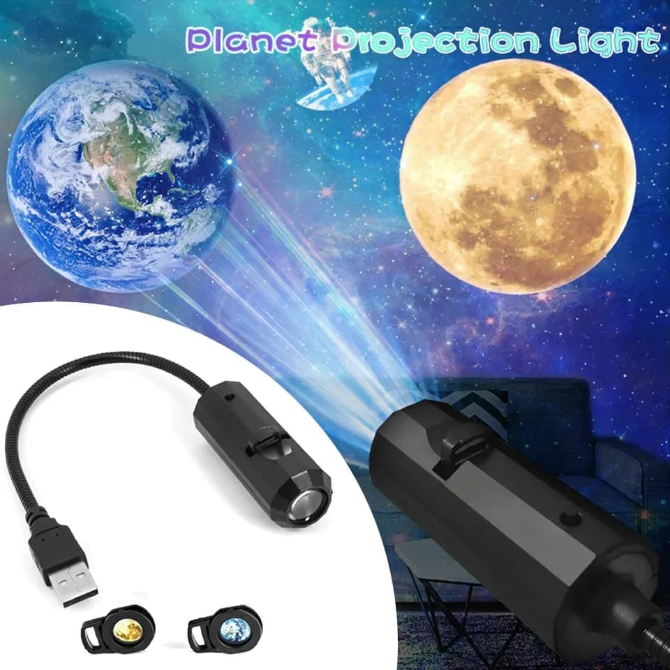 Drop Shipping Mini USB Proiettore di luce lunare Led Galaxy Lampada Luce notturna per l'atmosfera domestica Sala di illuminazione senza marchio di scelta AE
