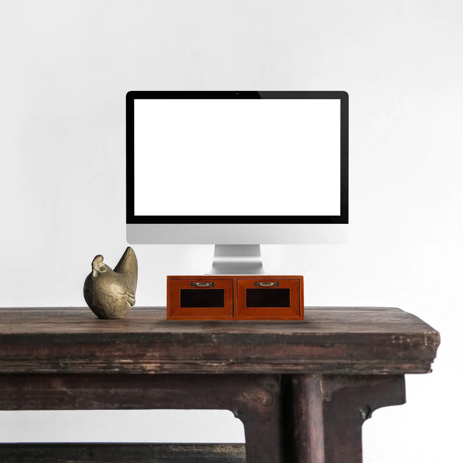 Support for Natural Wood Monitor, Computer Desk Organizer, Home and Office Space Saving