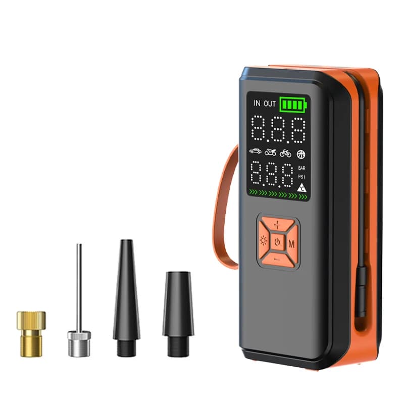 Portable Intelligent Digital Display Electric Car Air Pump Tire Inflator for Car Bike Motorcycle Ball Metal Material