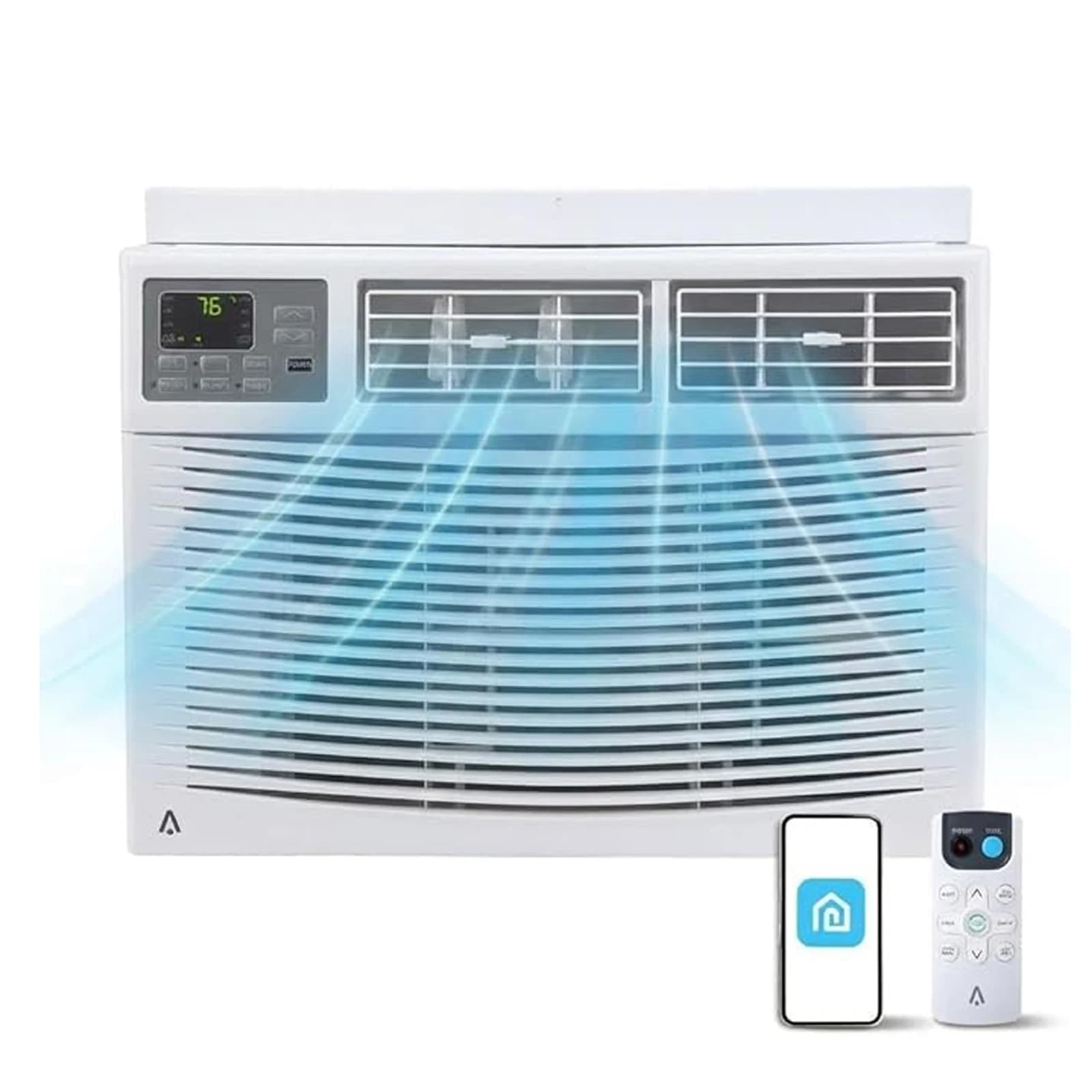Condizionatore d'aria da finestra da 12000 BTU con Wi-Fi, telecomando, raffreddamento fino a 550 piedi quadrati, unità AC da finestra a parete da 115 V per ambienti, deumidificatore, ventilatore, filtro riutilizzabile