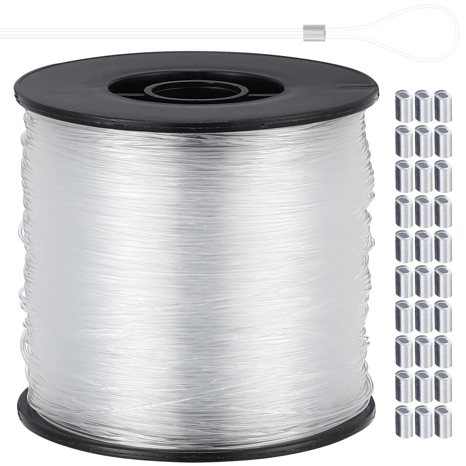 1 set di filo da pesca in nylon, corda per appendere quadri, corda per appendere immagini, forniture fai da te, per artigianato, decorazioni per ufficio e casa