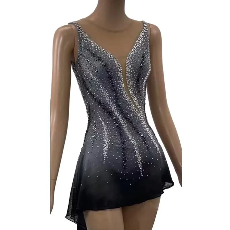 Abbigliamento per Pattinaggio Artistico, Costume per Ginnastica Ritmica, Abiti per Esibizioni di Pattinaggio su Ghiaccio per Bambini e Adulti