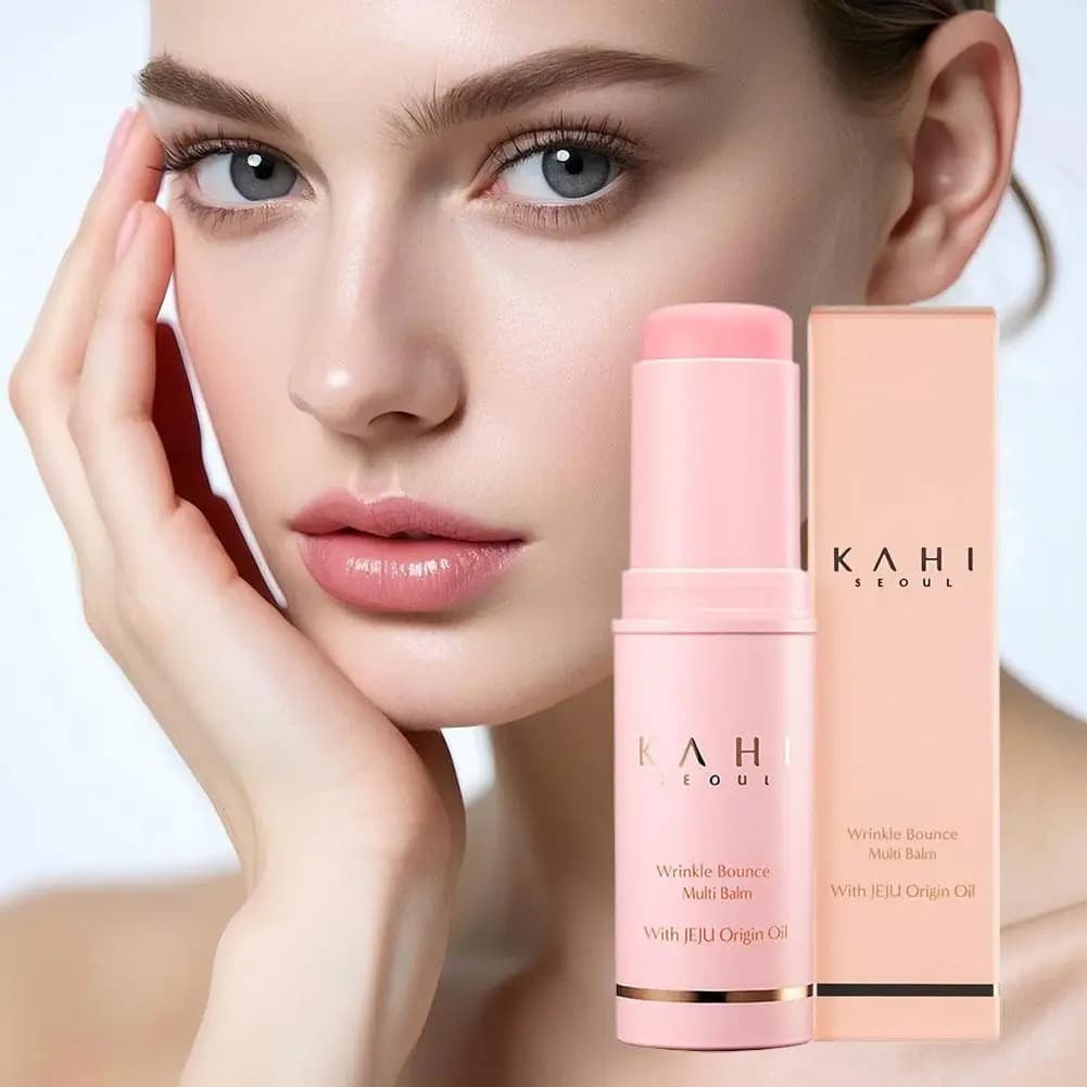 1-5PCS KAHI Balsamo Pink Collagen Cream Reinforced Radiant Thin Lines Reduce Korean Background Multi Balm Care