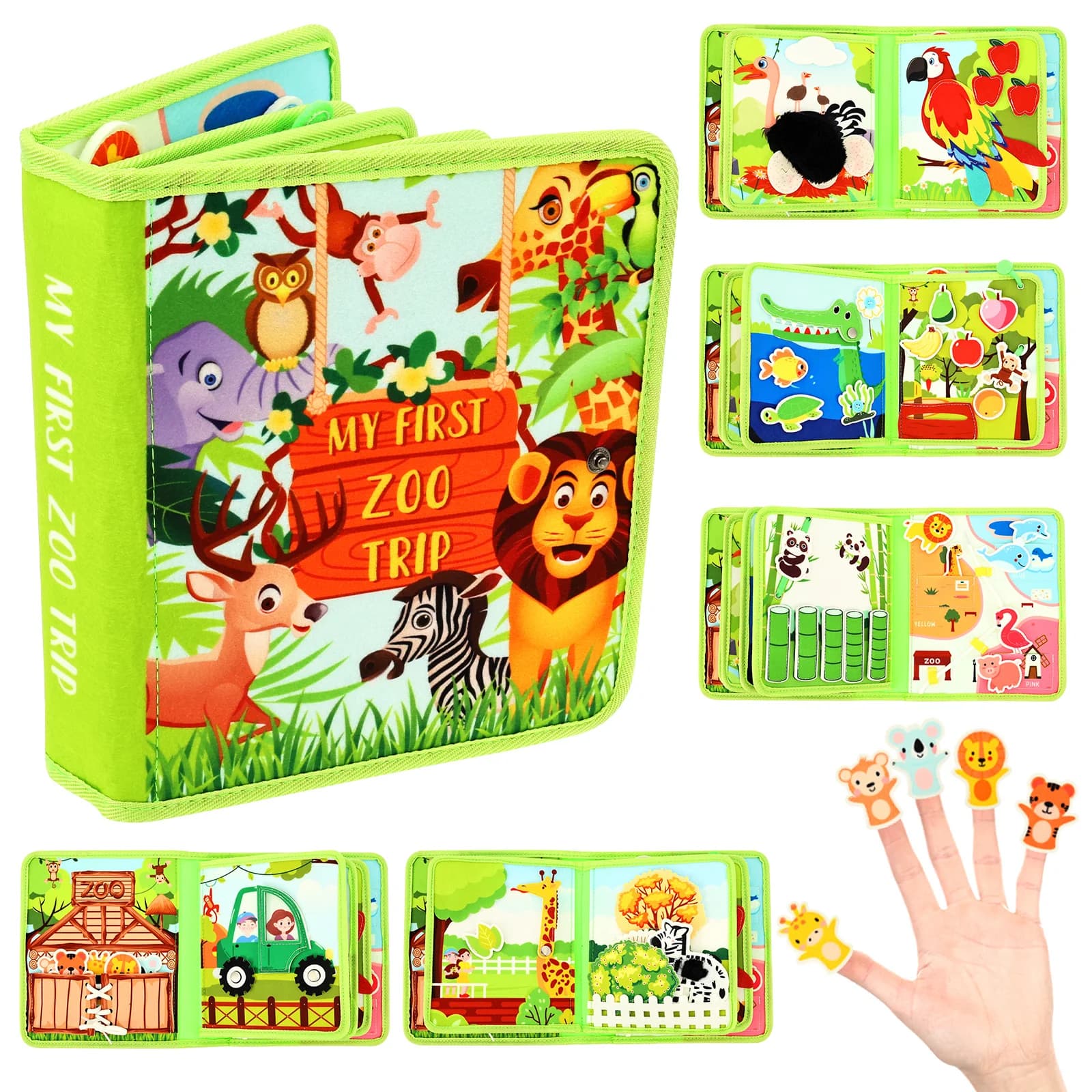 1 Pz Montessori Giocattoli Fattoria Storia di Animali Occupato Libro di Stoffa Occupato Bordo Giocattolo di Apprendimento Del Capretto Prima Educazione Libro di Feltro per I Bambini Del Bambino