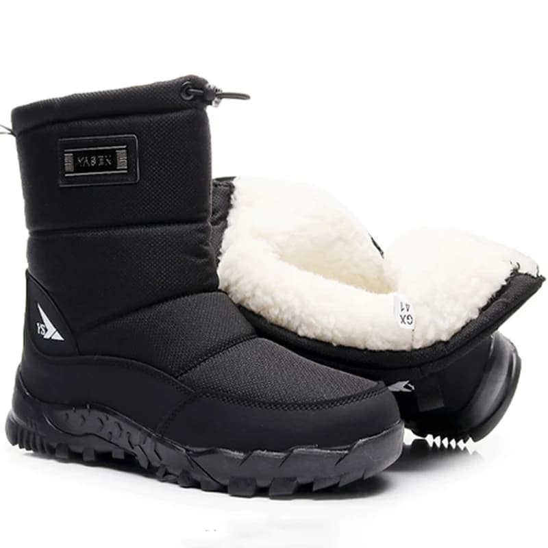Caldi stivali da neve invernali in peluche Uomo Donna Stivali invernali da esterno Scarpe in cotone impermeabili Stivaletti resistenti all'usura e antiscivolo