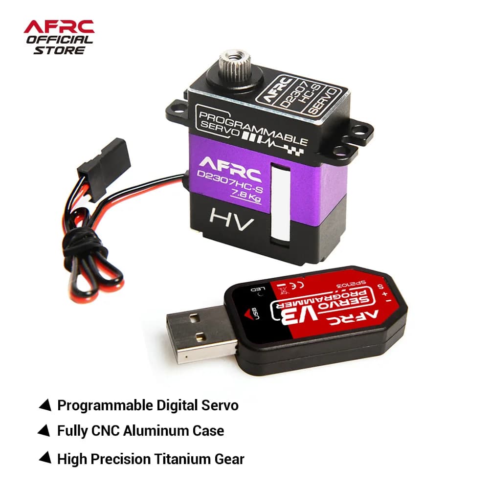 AFRC D2307HC-S 7.8kg 20g HV Programmabile Digitale Servo Motore Coreless Ingranaggi In Metallo Per RC Auto Aereo Elicottero Aggiornamento FAI DA TE