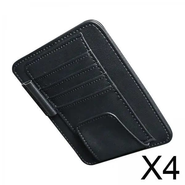 Clip per biglietti in pelle PU per visiera parasole per auto, organizer multitasca, porta occhiali interni per Byd Atto 3