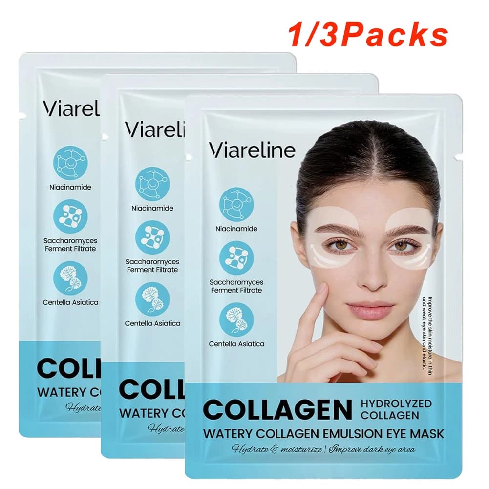 1/3 pair collagen eye mask, rich in collagen, effectively reduces the lines around the eyes, firms the skin, moisturizes the skin.