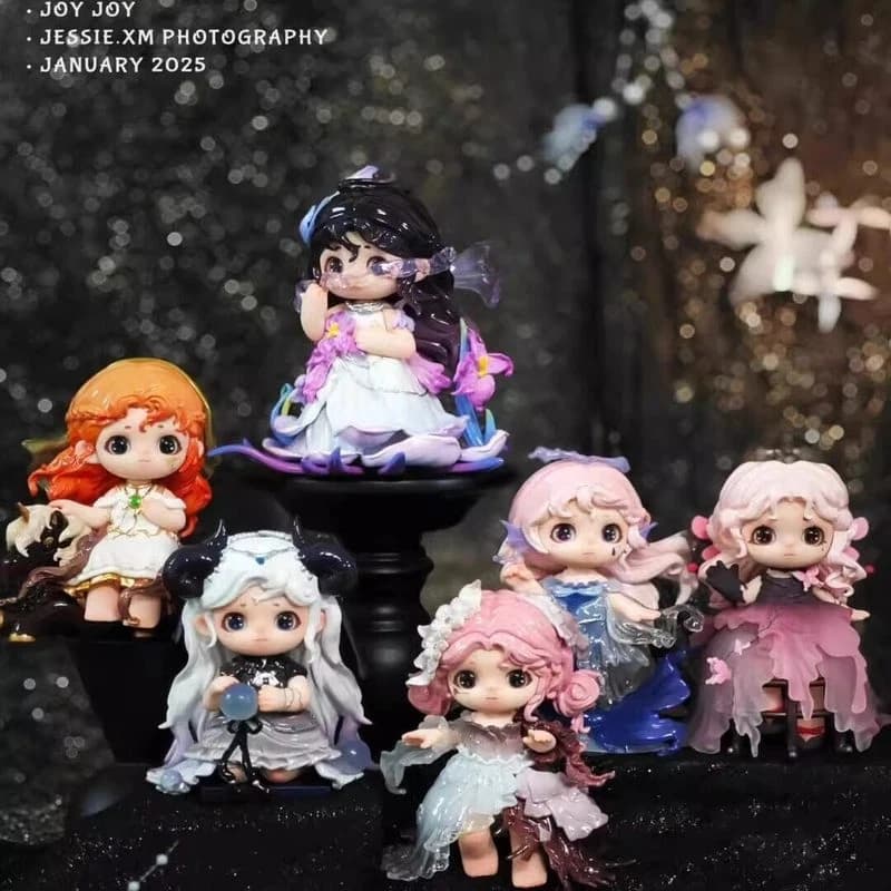 Heyone Blind Box Qiaoqiao Light And Dark Night Song Series Aesthetic Collectible Figurine Home Decor Girlfriend Birthday Gift