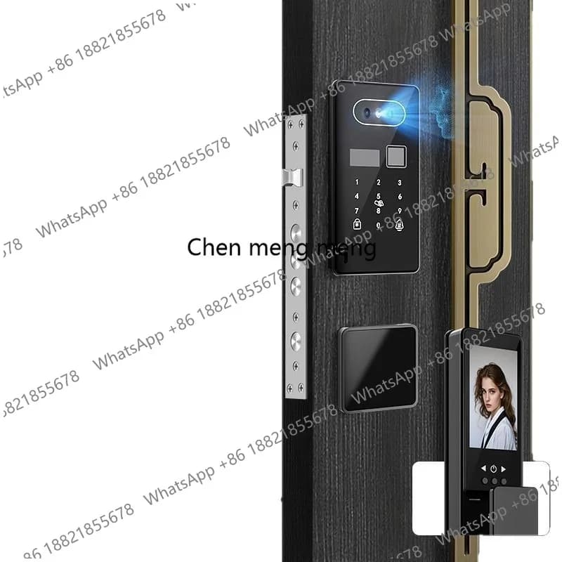 Serratura smart integrata antifurto per porta, con password, per villa, doppia porta, con riconoscimento facciale e impronta digitale