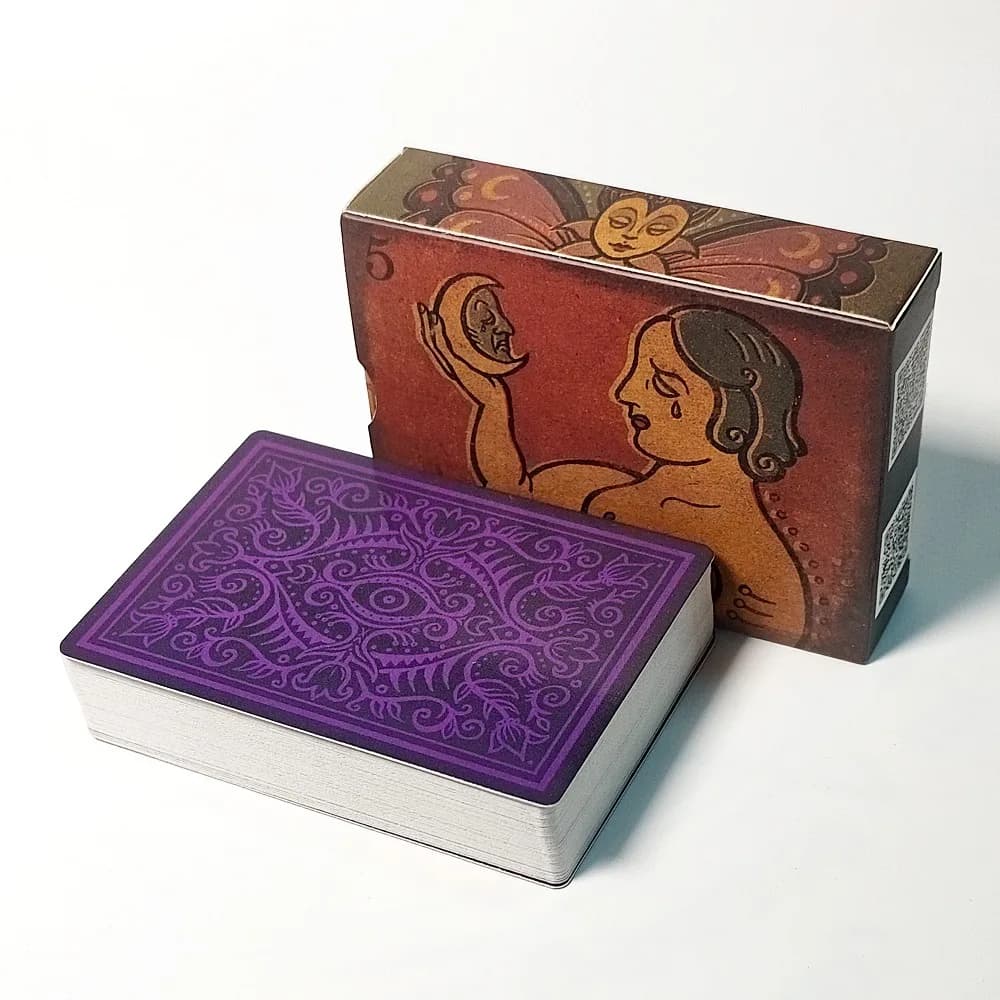 Mazzo di Carte Oracolo 'Giardino dei Sogni Luminosi' 9x6cm a Doppio Rilievo - 52 Carte di Divinazione Surreale per Meditazione