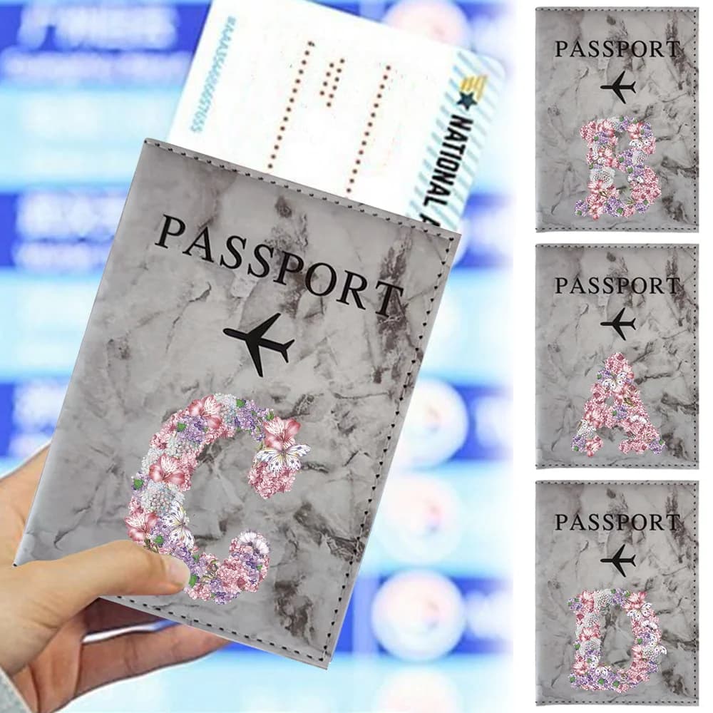 Porta Passaporto e Biglietti Aerei Unisex, Accessori da Viaggio Serie Rose, Borsa Portatile per Carte di Credito e Passaporto