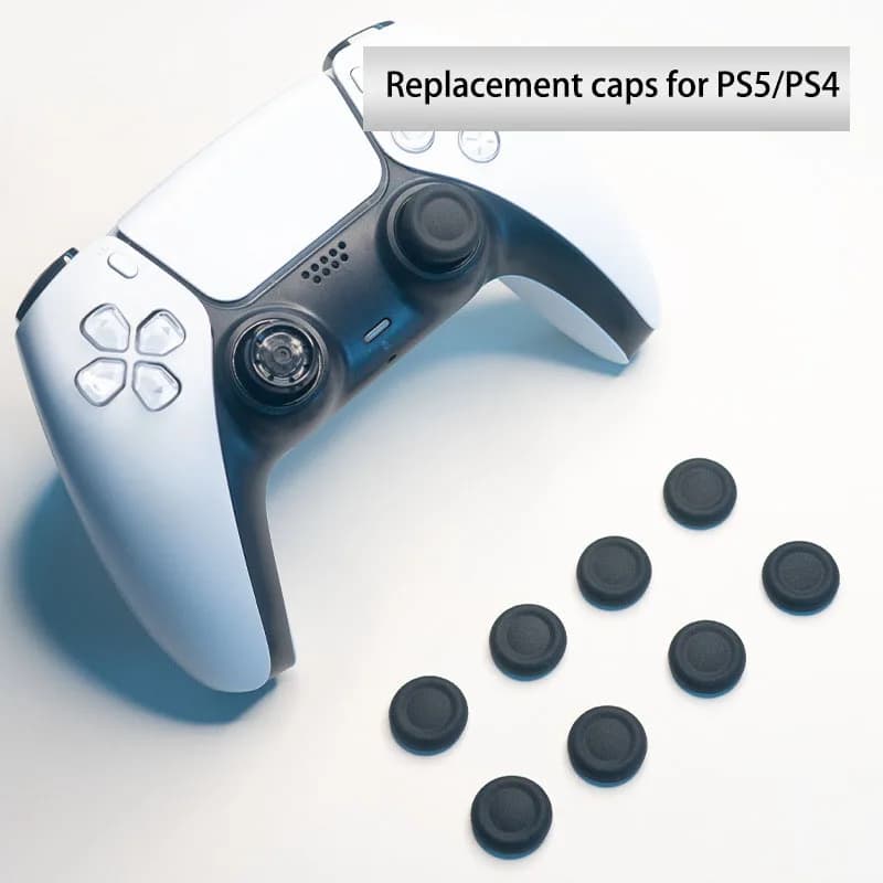 Tappo joystick per set di impugnature per pollice di ricambio per controller PS5/PS4, cappuccio copri levetta in silicone per parti di accessori PlayStation5