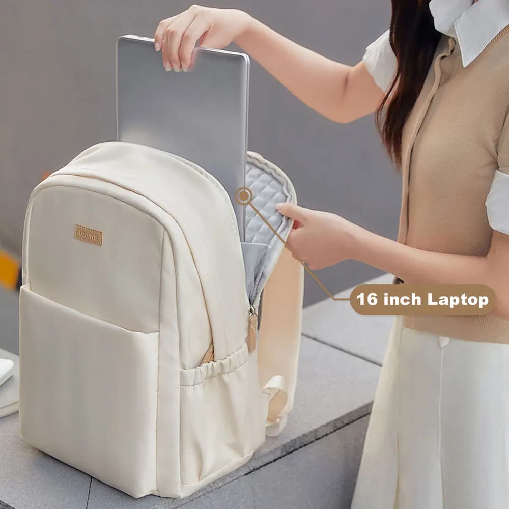 Zaino da Viaggio Leggero per Donne, Borsa Scolastica alla Moda per Ragazze, Zaino Impermeabile per Laptop da 16 Pollici, Zaino Scolastico per Studenti Universitari
