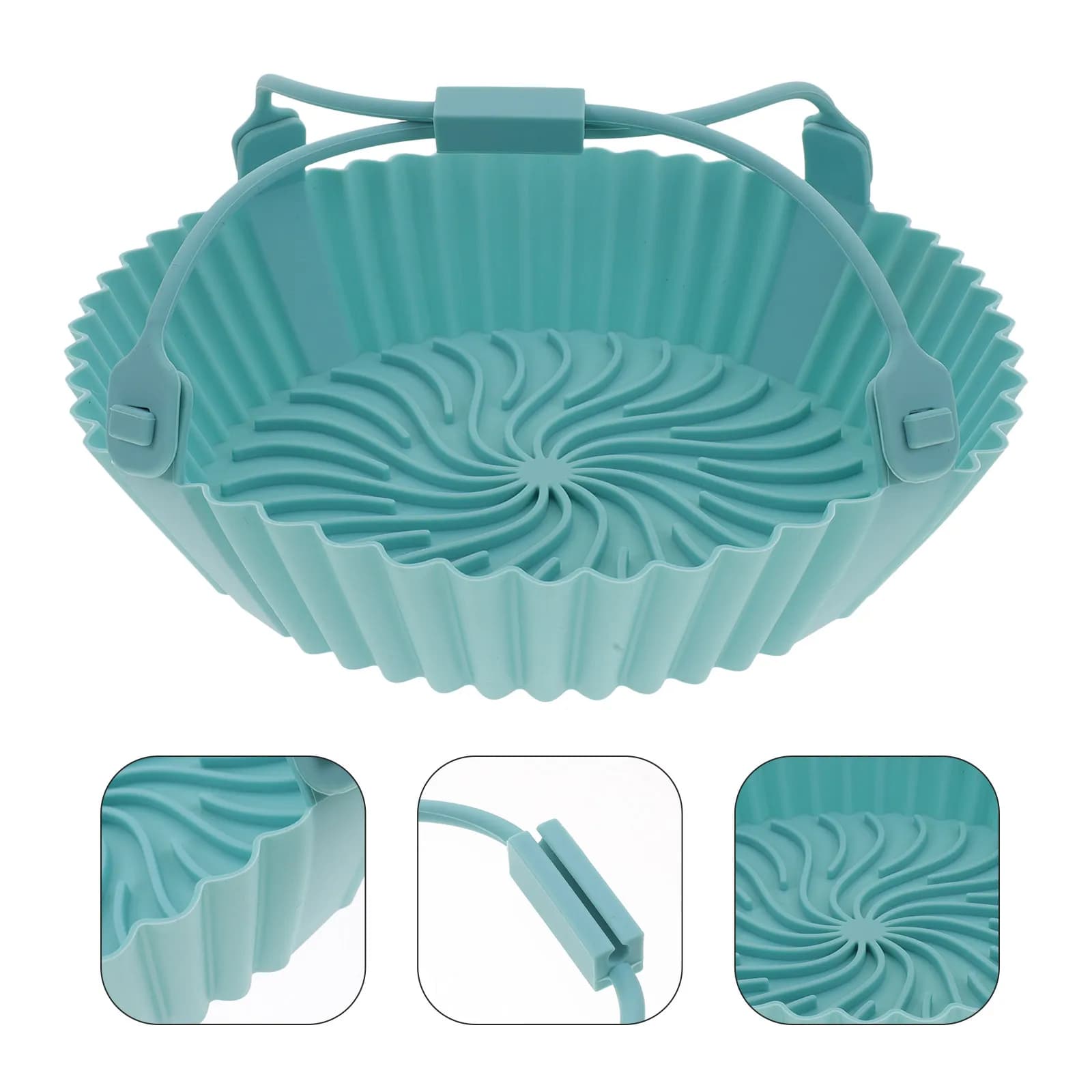 Silicone Coating Reusable for Air Fryer, Rolling Non-stick Mat Heat Resistant for Paths, Snacks and Chicken
