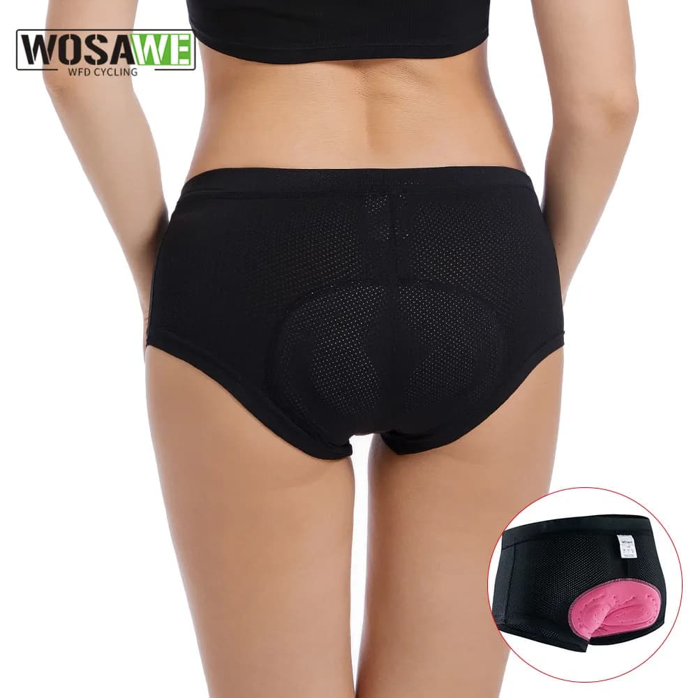 WOSAWE Cycling Shorts Women's Cycling Shorts with Diapers Bike Shorts MTB Down Bike Pants Gel Pad Leggin Cycling