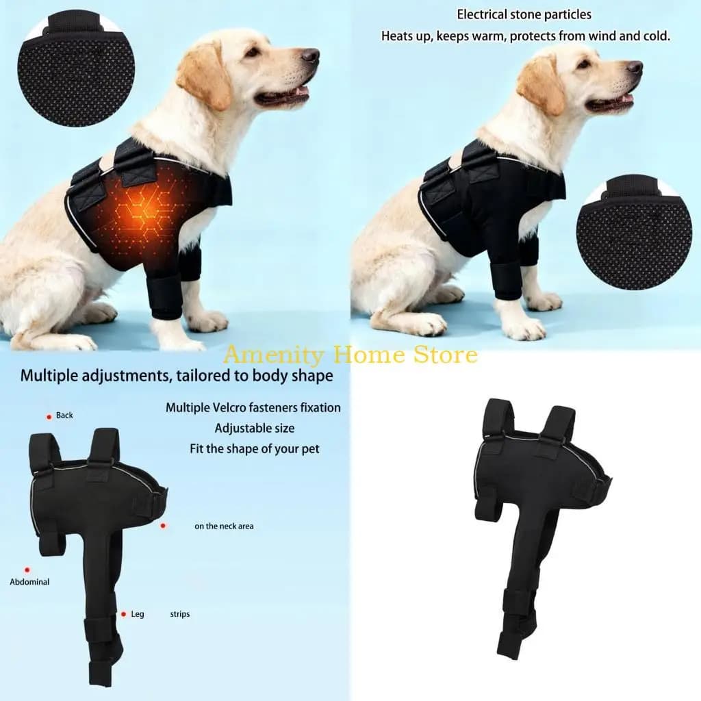F26C Comodo supporto articolare per spalla del cane per cani anziani con design ventilato e chiusure semplici che migliorano