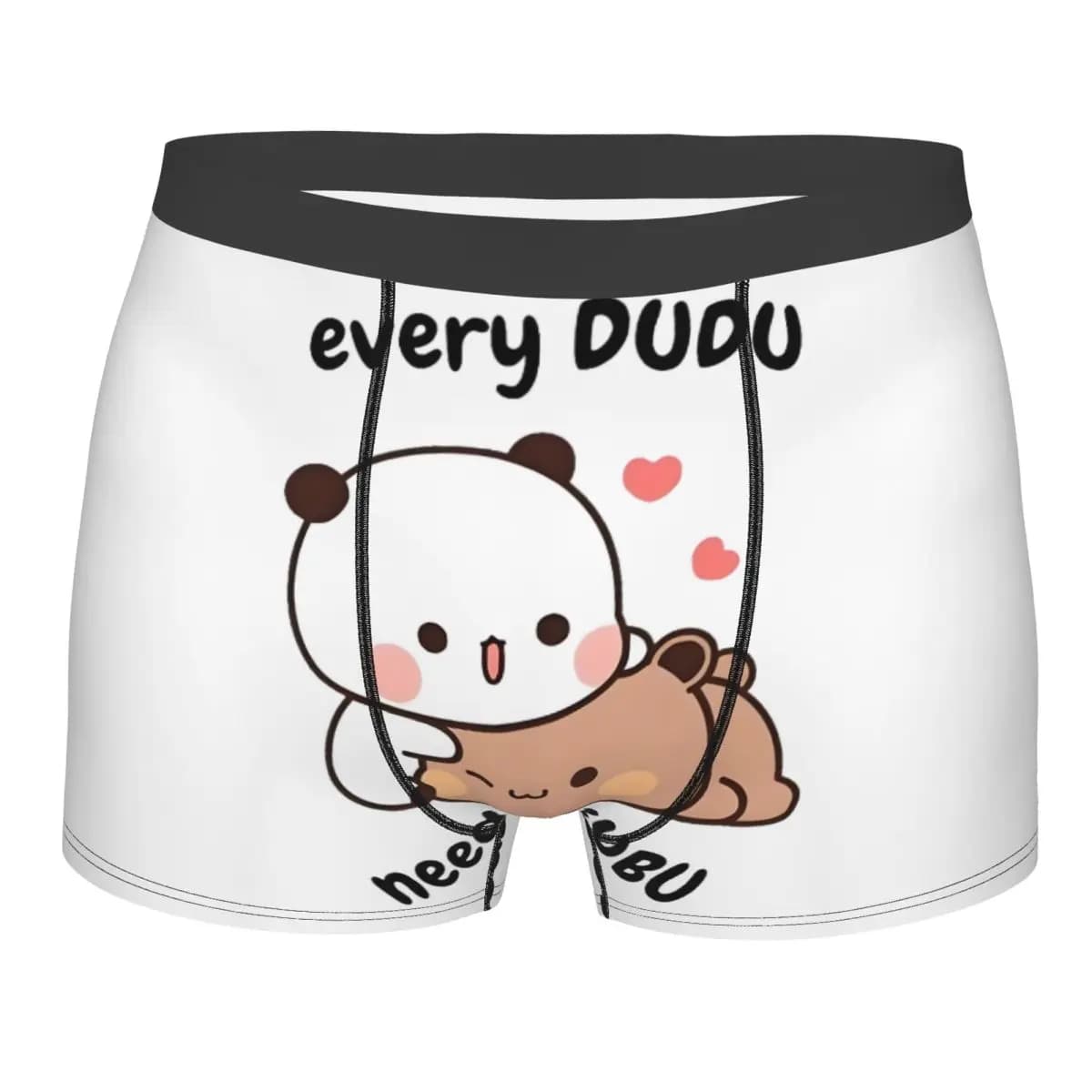 Bubu Dudu Panda e Brownie Bear Coppia di biancheria intima da uomo, mutande boxer personalizzate con stampa sexy