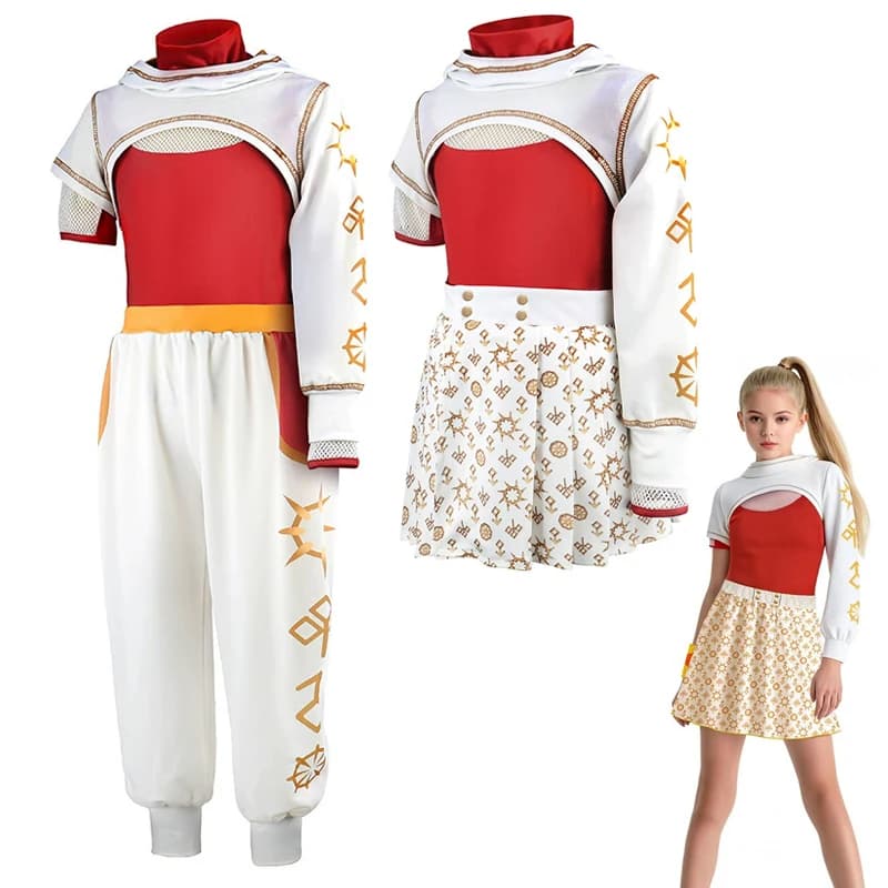 Film Zombies 4 Nova Costume Cosplay Cappotto Gonna Cheerleader Vestito Uniforme scolastica Kid Ragazze Donne Halloween Carnevale Abiti da festa