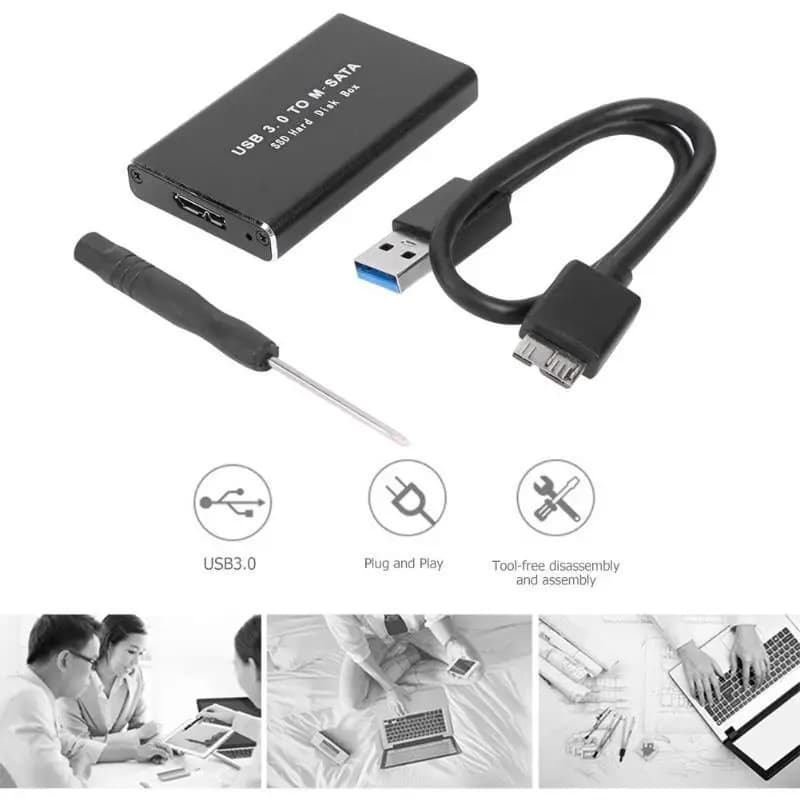 Custodia adattatore convertitore lettore SSD esterno M.2 SATA SSD a USB 3.0, supporto SSD NGFF M.2 2280 2260 2242 con chiave B/chiave B+M
