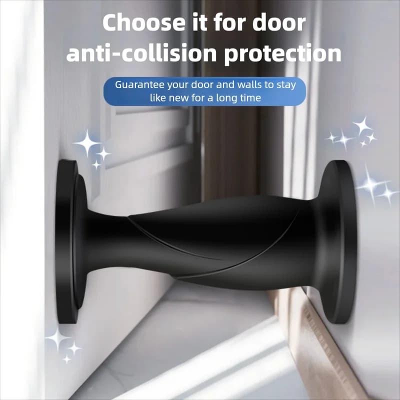 Fermaporta autoadesivo Forte aspirazione Fermaporta Supporto da pavimento Protezioni murali in silicone anticollisione per la camera da letto di casa