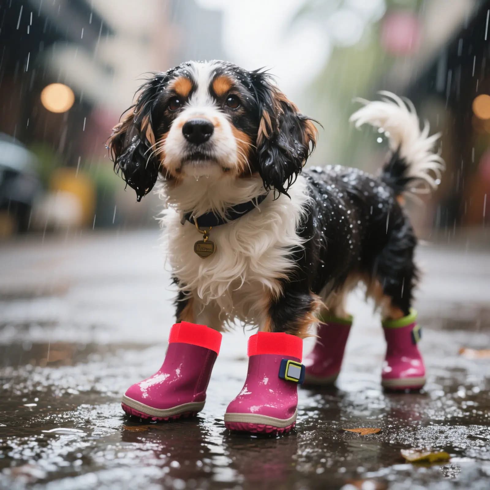 10 Pieces Anti-slip Handle for Dogs, Adjustable Straps Waterproof for Rain Boots, Anti-slip Protections for Home Animals