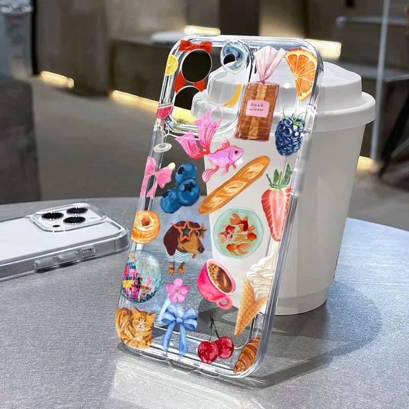 Cover Creativa con Design di Pesciolino, Pane, Cucciolo e Gattino per Xiaomi 15T Pro 13 12 11 Lite 5G 14 13 14T 13T 12T Poco X7 X6 X5 M6 Pro F6 F7