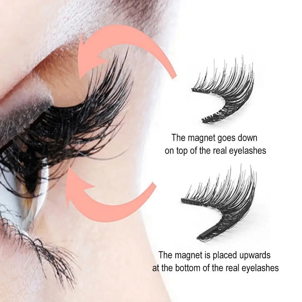 Magnetic eyelashes Reusable fake eyelashes Set Extended professional eyelashes tool for makeup lashes long natural