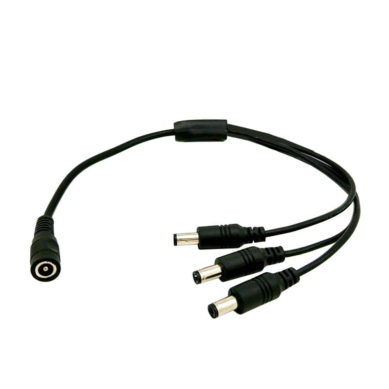 1PCS 5.5mm 2.1mm 1 To 2/3/4 Way DC Power Splitter Cable 5V 12V Power Adapter Connector Cord For LED Strip Lights CCTV Camera