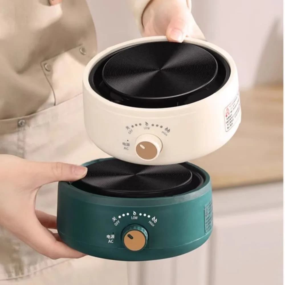Safe Adjustable Temperature Electric Stove Round Anti-slip Electric Teapot Heater Universal Mini Coffee Pot Burner Indoor