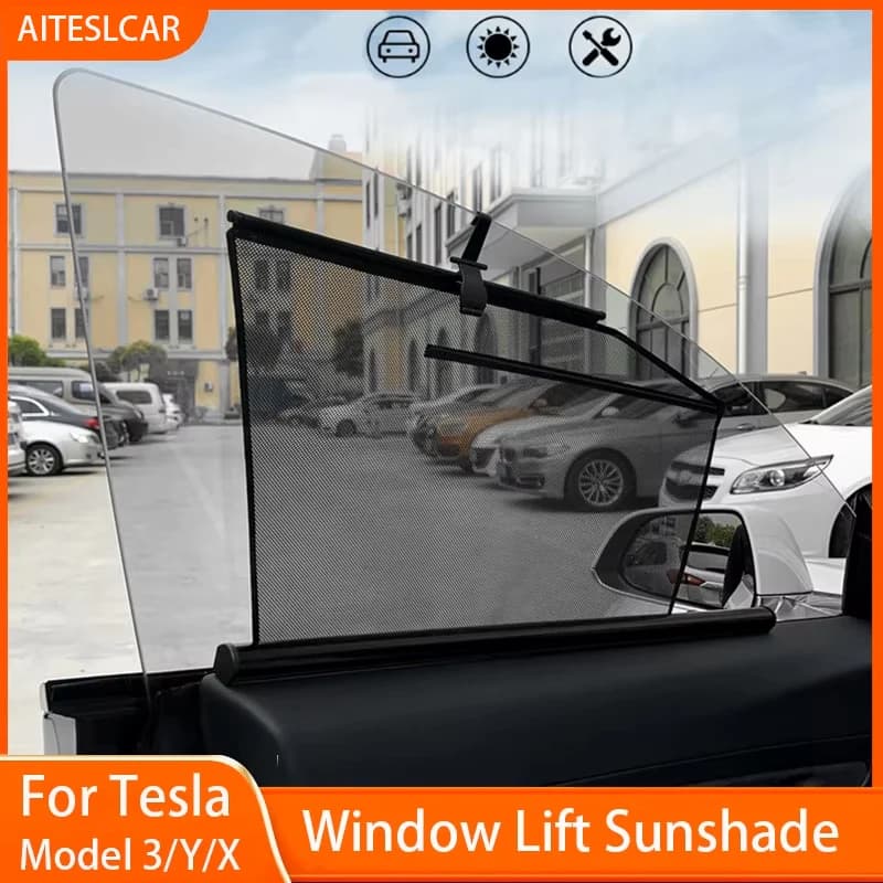 Auto Parasol Lift Window Custom Tesla Model 3 YXS 2018-2024 Auto Parasol Front Cover Rear Windscreen Protect