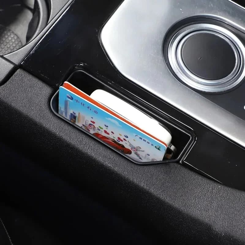 Per Land Rover Discovery 4 LR4 16-16, Scatola portaoggetti ABS nera per cambio, porta cellulare e organizer per accessori interni auto