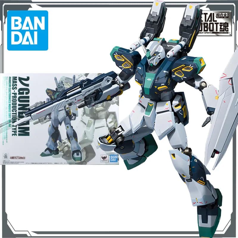 Bandai Originale Mobile Gundam ROBOT IN METALLO GUNDAM MASS PRODUCTION TIPO Anime Action Figures Giocattoli per Ragazzi Regalo Modello Ornamenti