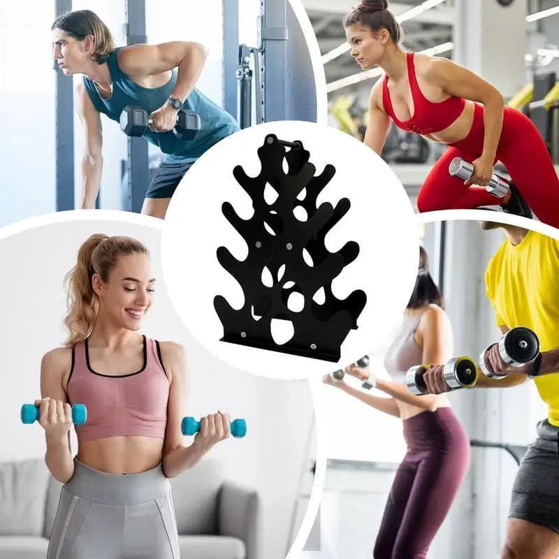 Handlebar Rack Support Handlebar Organizer Support with a-frame design with handle Compact space-saving barbell display for home gym