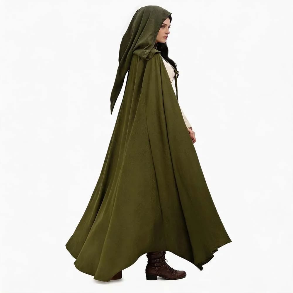 Fantasy Big Hood Cape For Princess Renaissance Cosplay Cloak Medieval Men Women Vintage Gothic Hooded Cloak Viking Robe Gown