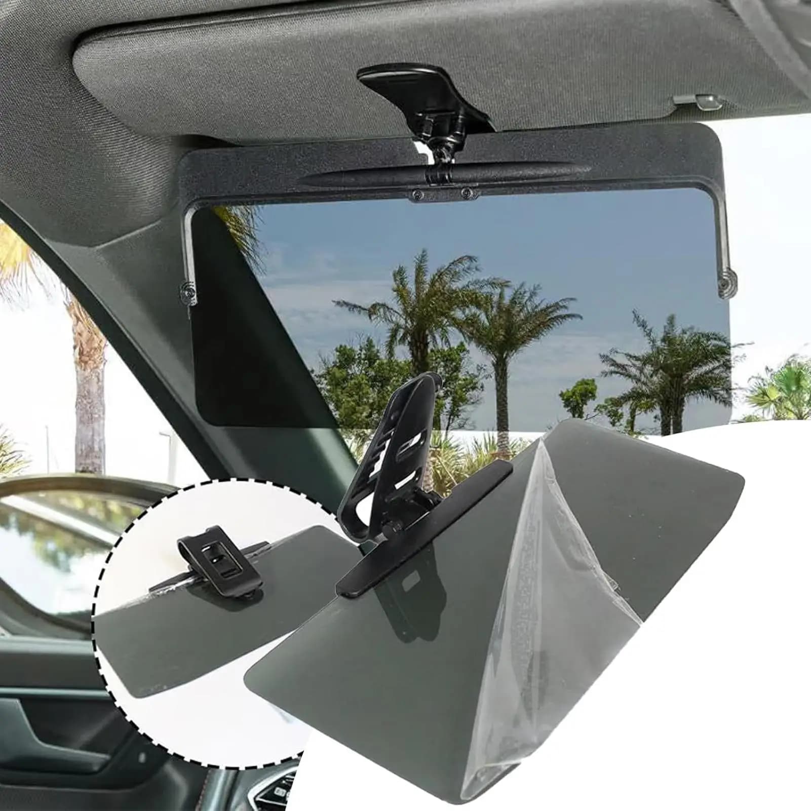 Windshield Sun Visor Extender Car Glass Sunshade Shield Protector Anti-UV Polarized Sunshade Plate For Automotive Vehicles