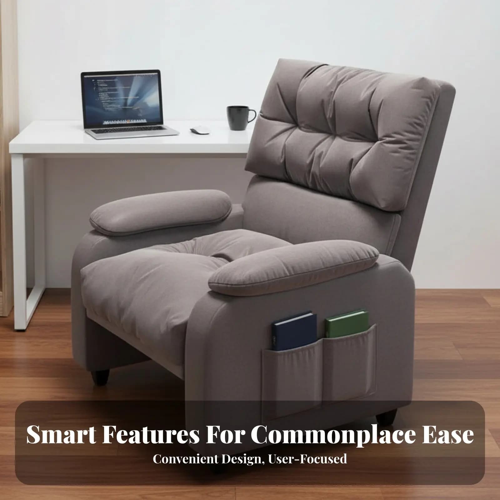 Sedia da Gaming Ergonomica Highrear per Appassionati, Regolabile in Altezza, Reclinabile con Supporto per il Riposo Posteriore
