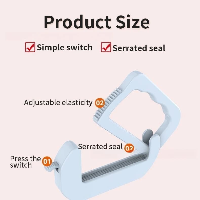New food sealing clip, home kitchen snack bag moisture-proof sealing clip, portable storage fresh-keeping bag clip when going out