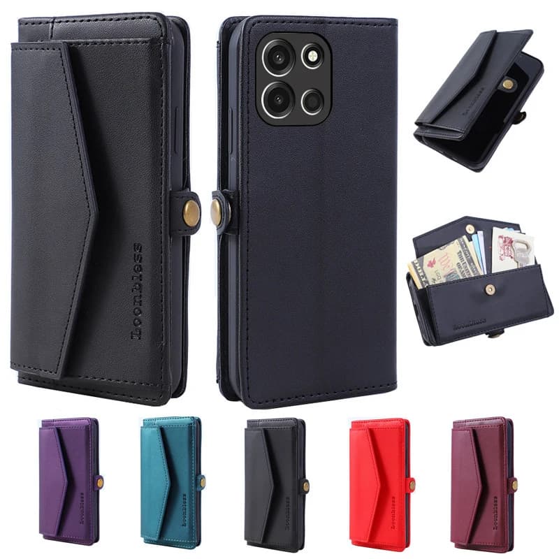 Custodia a Portafoglio in Pelle per OnePlus Turbo 6 / 6V / 5G - Cover Protettiva Funda Pouch