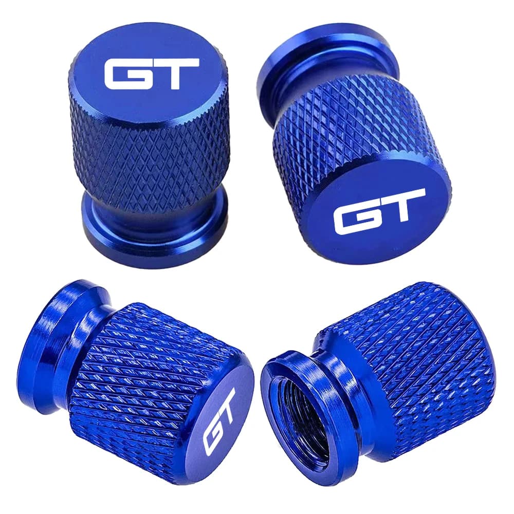 4PCS Car Wheel Tire Valve Caps Tyre Stem Covers Airdust Waterproof For GT logo Auto Accessories