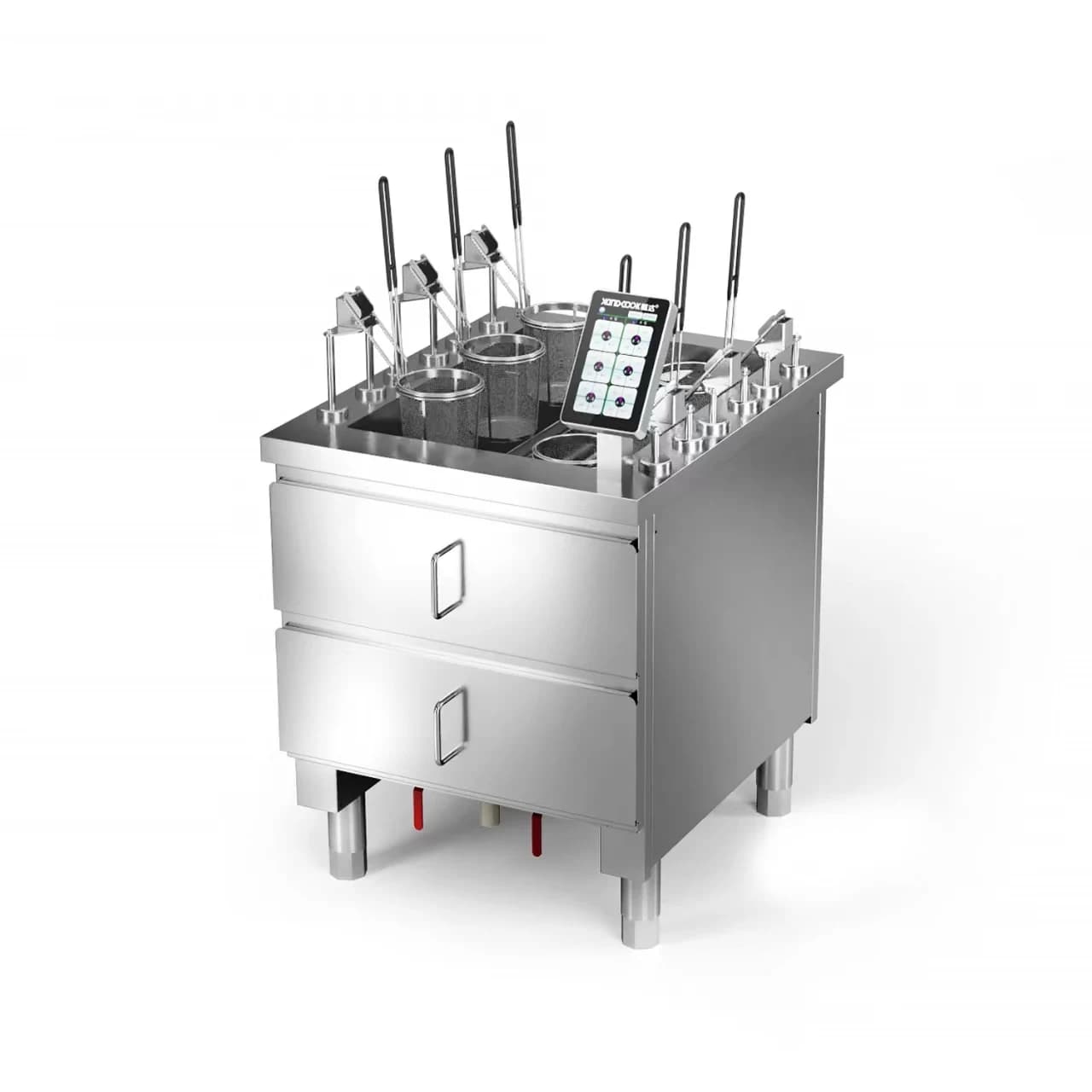 Macchina per cucinare la pasta intelligente automatica commerciale Caldaia per noodle in acciaio inossidabile 3/6 cestelli Pastaente per il controllo della temperatura