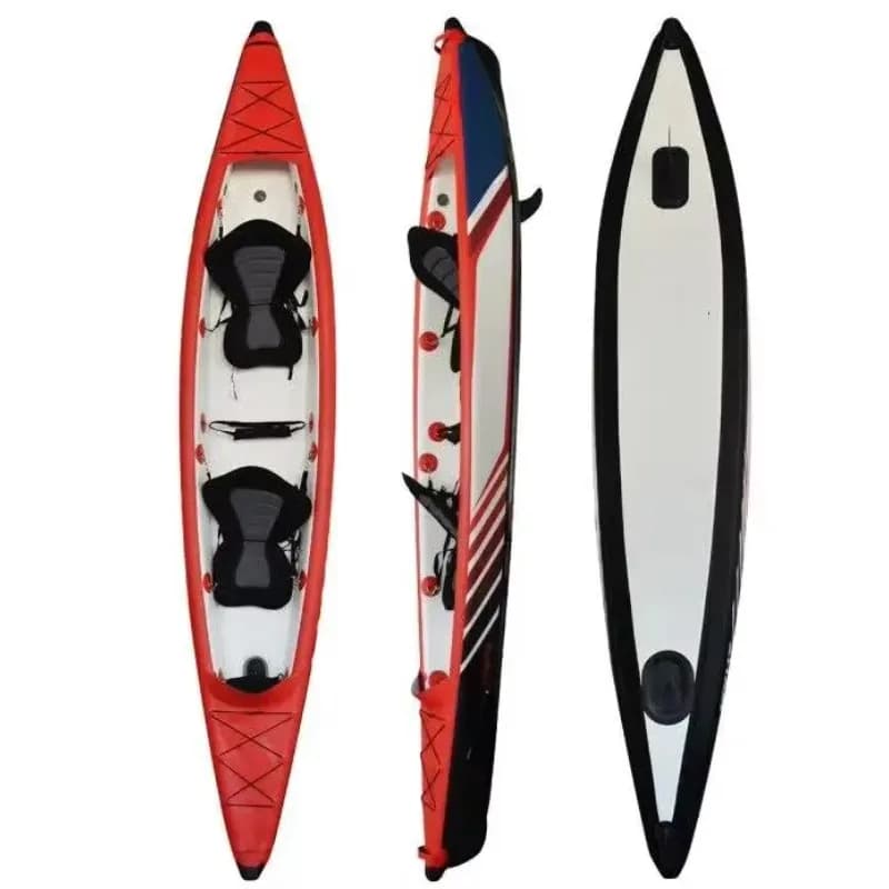 Kayak gonfiabile Ocean Sea Lake Fishing con sedile e pagaia, tecnologia Drop Stitch