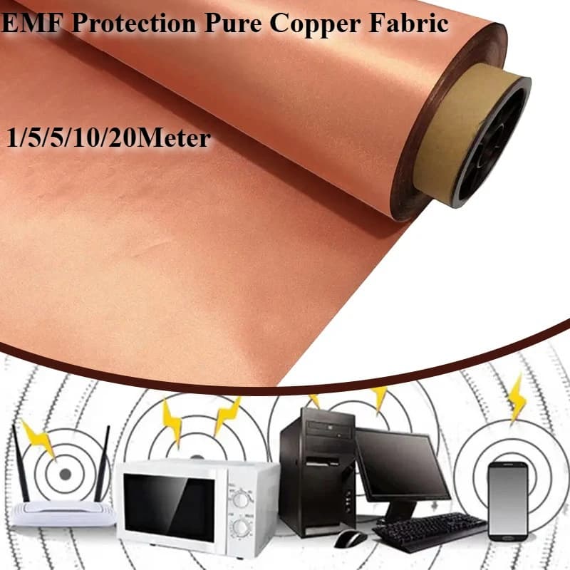 1/3/5/10/20 Meter EMF Protection Pure Copper Fabric-Blocking RFID Radiation Singal Wifi EMI EMP RF EMP RF Copper Cloth