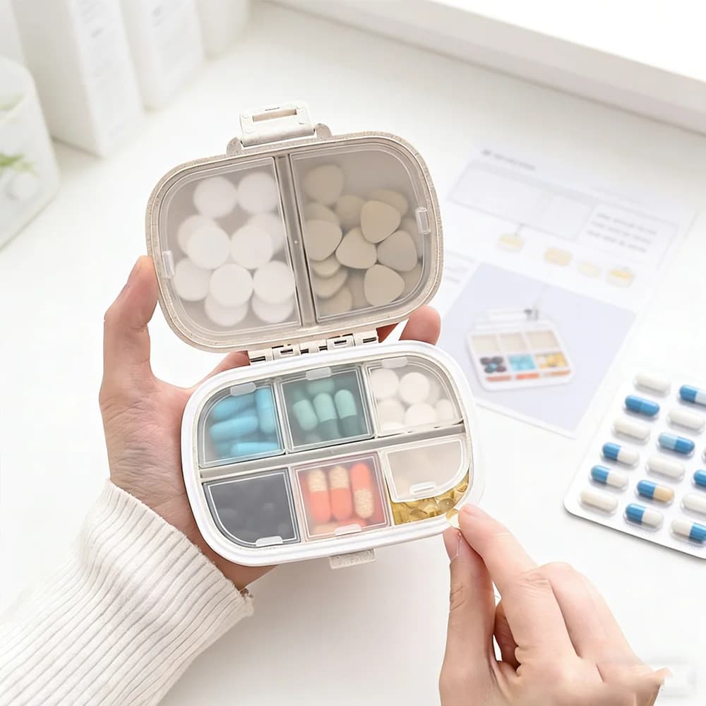 Portable Medicine Container, Weekly Pill Organizer, Home Rescue Kit, Office Supplies Box