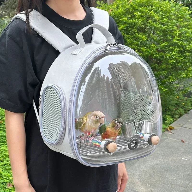 Bird Backpack Bird Carrier Travel Bag for Birds ParrotS Pet Small Acrylic Bubble Portable Cage Outdoor Travel Hiking