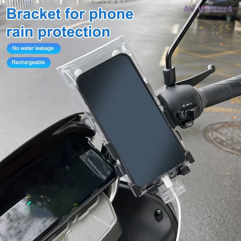 【Winter4】5 pezzi di protezioni trasparenti impermeabili per telefoni, custodie antipioggia per telefoni, schermo touch screen per moto e biciclette