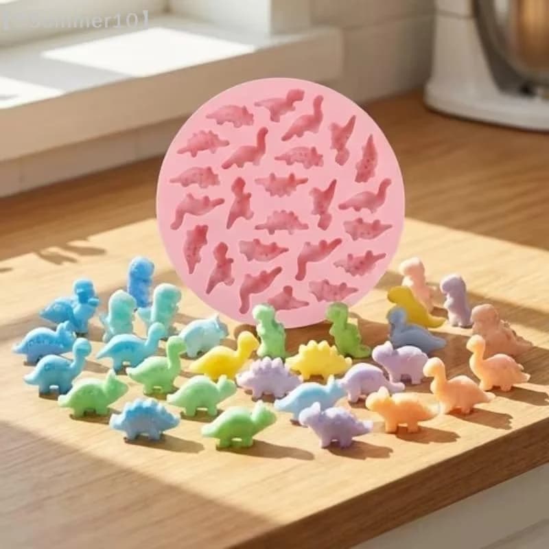 Cute Cartoon Dinosaur Silicone Mould 3D Dinosaur Theme DIY Fondant Cake Chocolate Mold Ice Cake Mould Baking Accessories【SS】