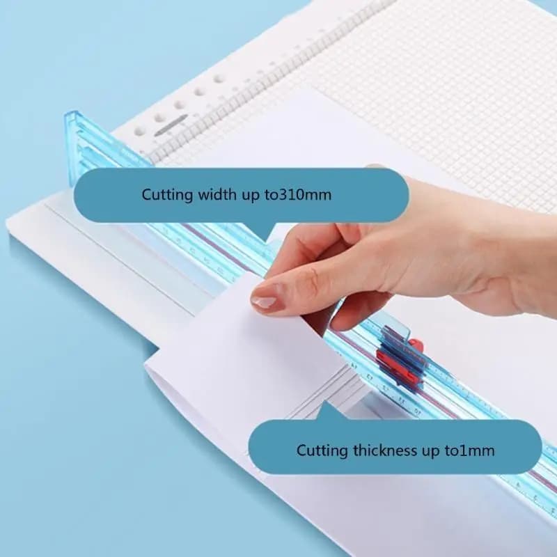 CORA 7 in 1 Paper Trimmer Scoring Board Manual Scoring Tool Paper Cutter Office Supplies for Cutting Paper