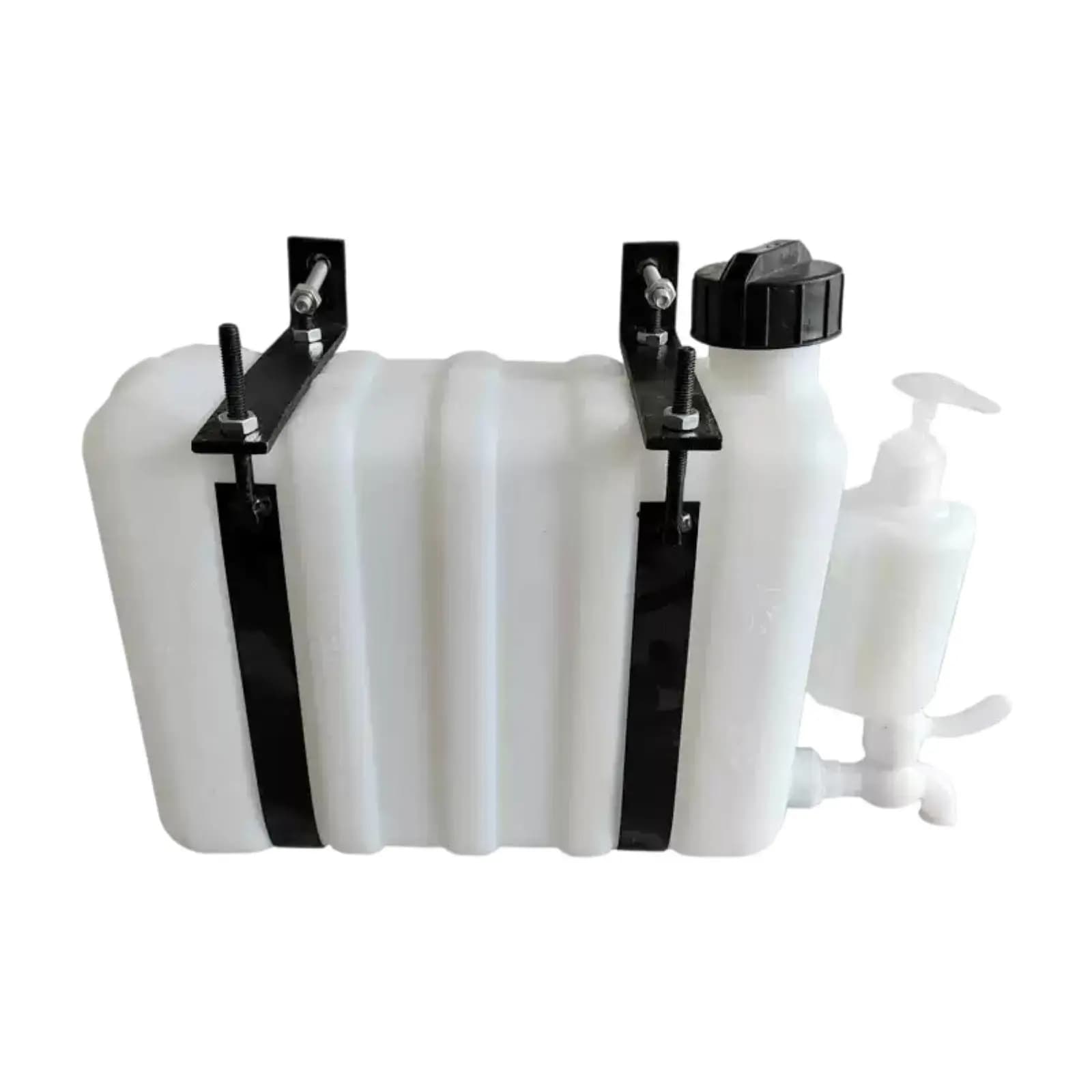 Serbatoio d'acqua professionale con dispenser di sapone, pratico, accessori per installazione rapida, contenitore d'acqua bianco per cantieri edili